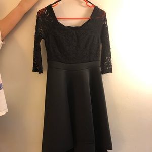 Black high low dress from boutique